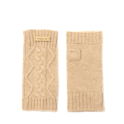 Guantes Mitones de Cachemira Pura Trenzados para Mujer - Image 13