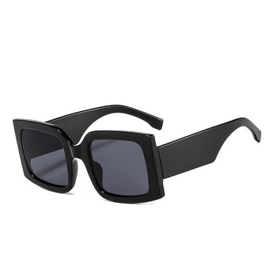Large-frame green and tortoise shell sunglasses with gradient blue to yellow square lenses. - Image 14