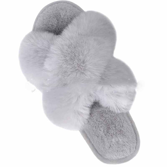 Pantuflas Peluche Cálidas para Mujer - Chanclas Suaves de Piel Sintética