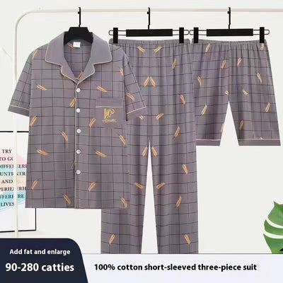 Pijama de Tres Piezas Manga Corta para Hombre - Image 5