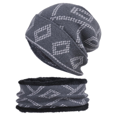Gorro Térmico con Patrón Cuadrado Grueso para Clima Frío - Image 6