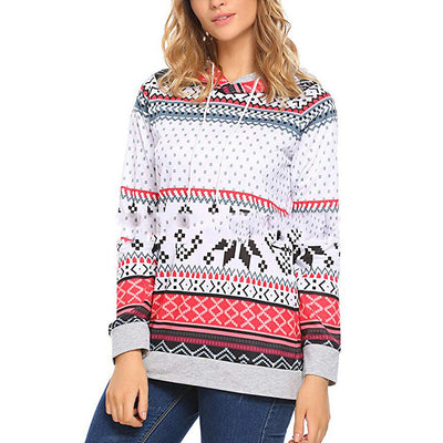 Sudadera Navideña con Doble Capucha para Mujer