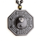 Amuleto Colgante Obsidiana Pez Yin Yang Cinco Elementos para Hombres y Mujeres