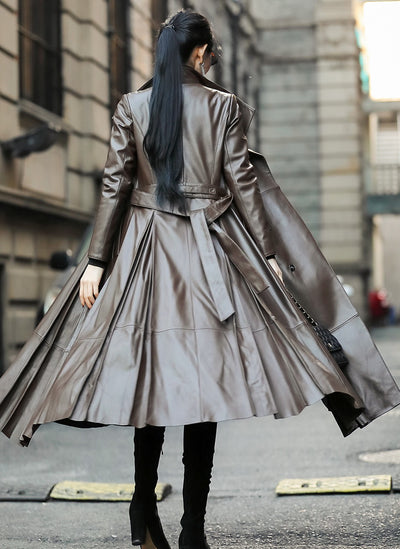 Chaqueta Acolchada de Cuero con Cintura Ajustable para Mujer - Image 5