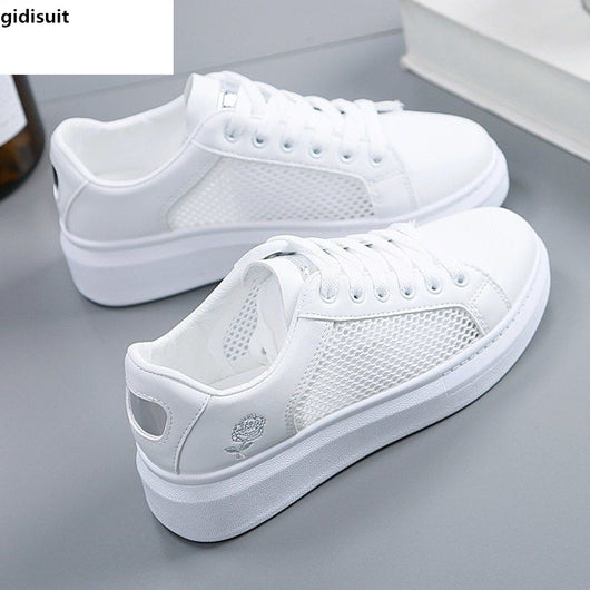Zapatos Deportivos con Paneles de Malla para Mujer - Comodidad Verano