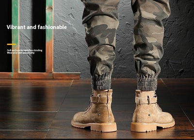 Pantalones de Trabajo Camuflaje Sueltos con Puño en Tobillo para Hombre - Image 13