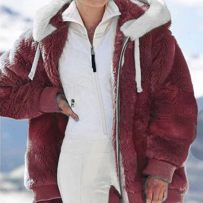 Abrigo Sudadera Deportiva Mujer con Capucha y Cierre - Invierno Cálido - Image 5