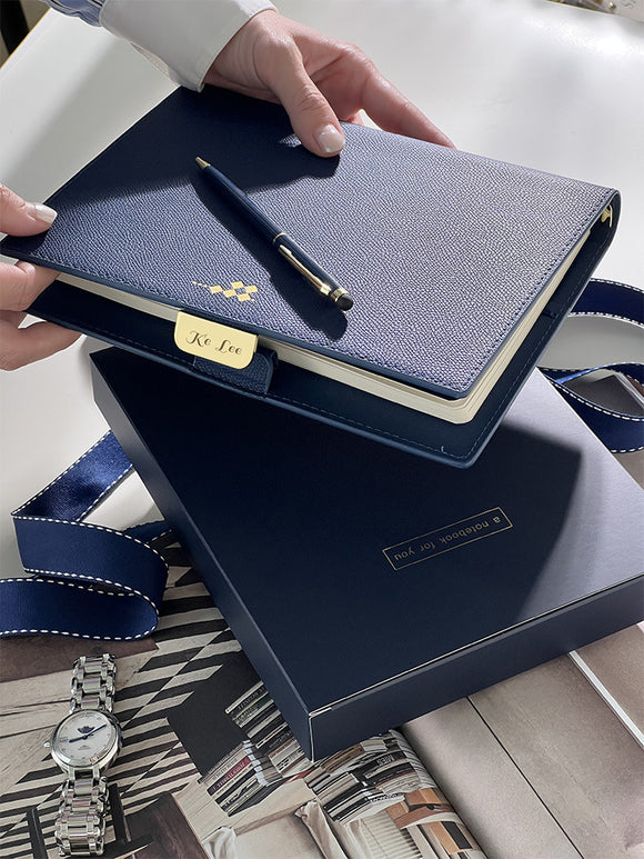 Estuche de Regalo con Bolígrafo y Cuaderno de Hojas Sueltas