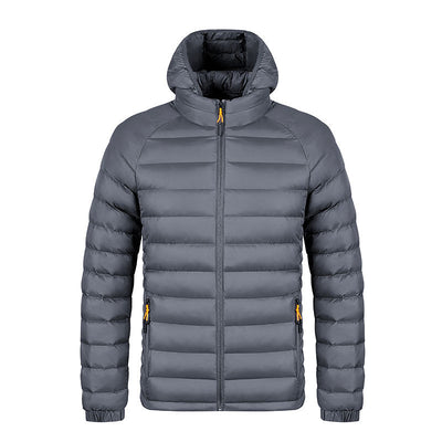 Chaqueta Ligera con Capucha para Hombre - Abrigo Cálido Portátil con Bolsillos - Image 5