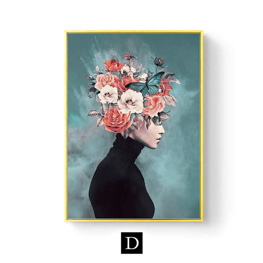 Cuadro Abstracto Floral Moderno para Sala de Estar - Lienzo Decorativo de Arte Contemporáneo - Image 2