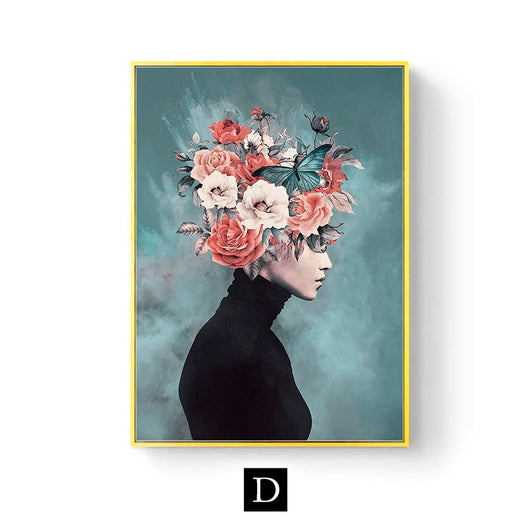 Cuadro Abstracto Floral Moderno para Sala de Estar - Lienzo Decorativo de Arte Contemporáneo - Image 2
