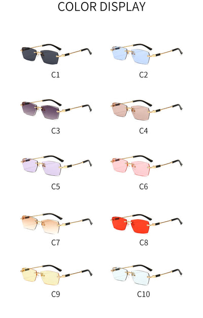 Gafas de Sol Frameless Color Gelatina - Estilo Personalidad - Image 19