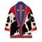 Cardigan Rojo Mariposa con Bordado Pesado y Borlas