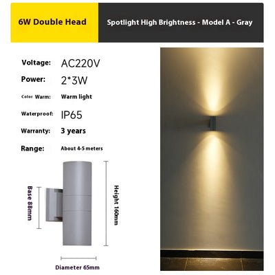 Lámpara de Pared Exterior Doble Cabezal IP65 - Iluminación Impermeable para Fachada - Image 13