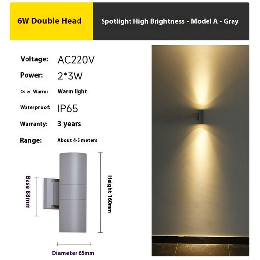 Lámpara de Pared Exterior Doble Cabezal IP65 - Iluminación Impermeable para Fachada - Image 13