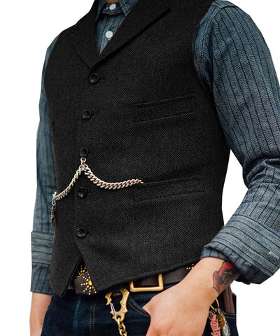 Chaleco de Lana Gruesa Retro para Hombre - Otoño e Invierno - Image 7