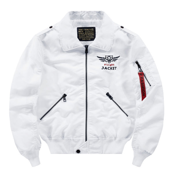 Chaqueta Bomber Casual de Hombre en Colores Sólidos