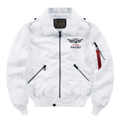 Chaqueta Bomber Casual de Hombre en Colores Sólidos