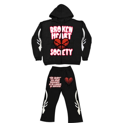 Conjunto de Sudadera y Pantalón Estampado Corte Holgado para Hombre - Image 16