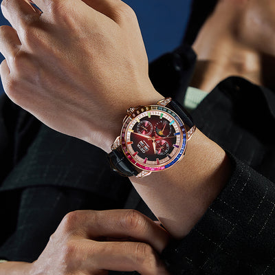 Reloj Automático Multifuncional Rainbow Circle Resistente al Agua para Hombre