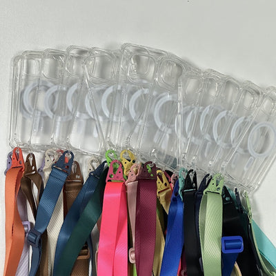 Funda Transparente con Cordón Magnético Desmontable para Celular