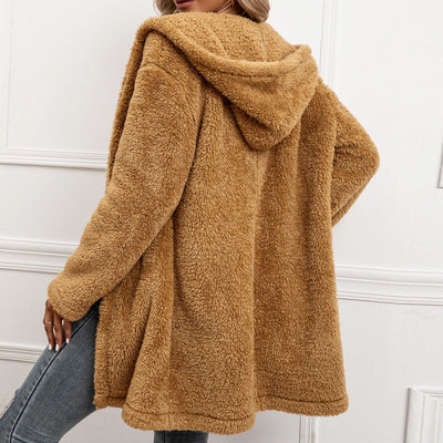 Abrigo Gabardina Cardigan Capucha en Lana de Cordero - Image 11