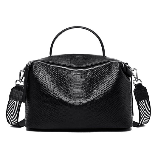 Bolso Bandolera de Cuero Genuino para Mujer - Diseño Minimalista y Versátil - Image 3