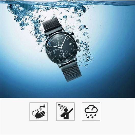 Reloj Deportivo de Cuarzo para Hombre con Banda de Acero Inoxidable Resistente al Agua - Image 21