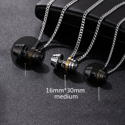 Collar Pesa de Acero Inoxidable para Hombres - Joyería Fitness - Image 10
