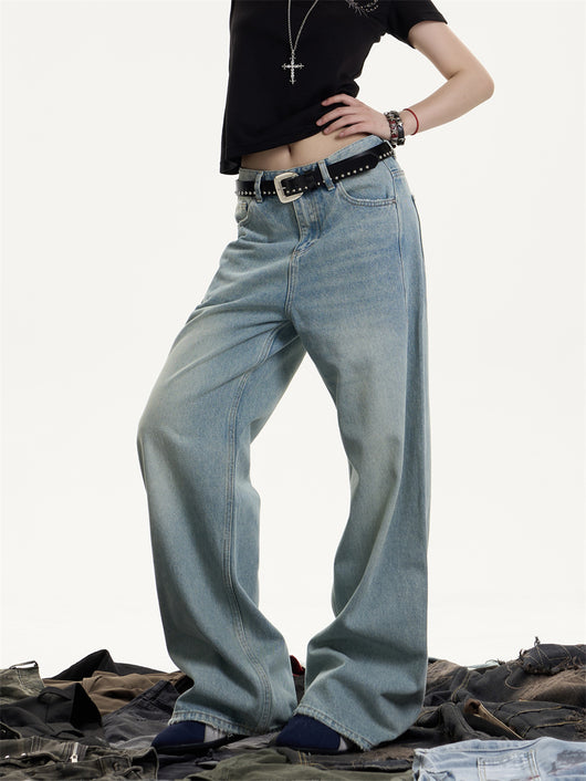 Jeans Rectos Holgados Vintage Desgastado para Mujer - Image 20