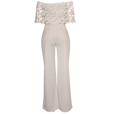 Jumpsuit Ajustado con Cuello Único y Bordado Soluble - Image 7