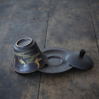 Tazón de Té Artesanal de Cerámica Pintado a Mano - Juego Kung Fu - Image 7
