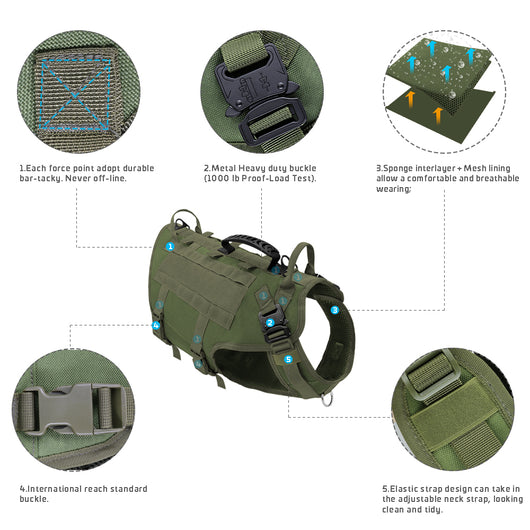 Chaleco Táctico para Perros - Traje Exterior Resistente - Image 14