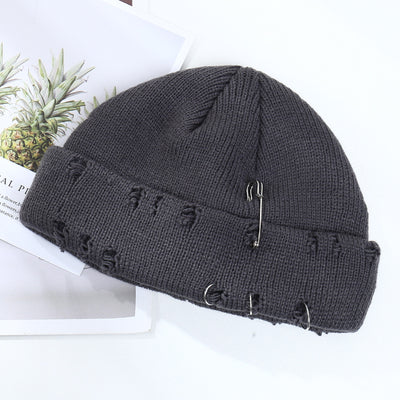 Gorro Tejido Hip Hop con Anillo Decorativo para Hombre y Mujer - Image 9