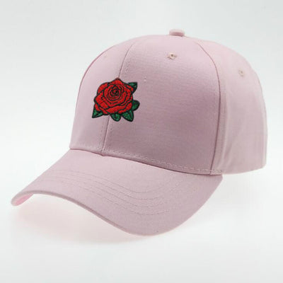 Gorra de Béisbol Negra con Rosa Bordada - Image 7