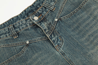 Pantalones Hombre Efecto Desgastado Corte Recto Suelto - Image 12
