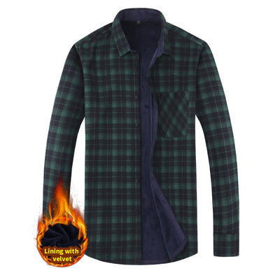 Camisa Abrigo Cuadros Cálida para Hombre - Estilo Casual Moderno - Image 20