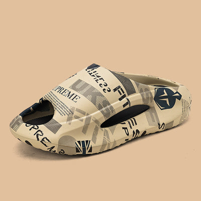 Pantuflas Plataforma Bicolor con Letras Estampadas - Image 6