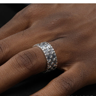 Anillo de Plata Pura con Estrella de Cinco Puntas para Hombre y Mujer - Image 4