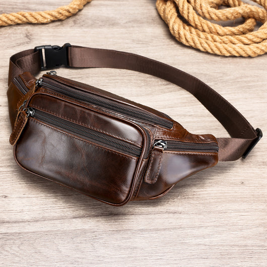 Bolsa de Cintura Retro en Cuero para Hombre - Image 5