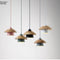Lámpara Colgante Minimalista de Madera y Aleación Estilo Japonés