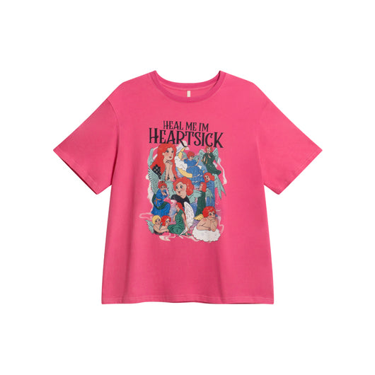 Playera Estampada Suelta y Ajustada para Mujer - Cuello Redondo Manga Corta - Image 6