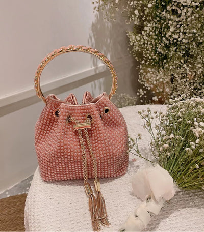 Bolso Retro de Diamantes con Incrustaciones de Cristal y Herrajes Metálicos - Image 7