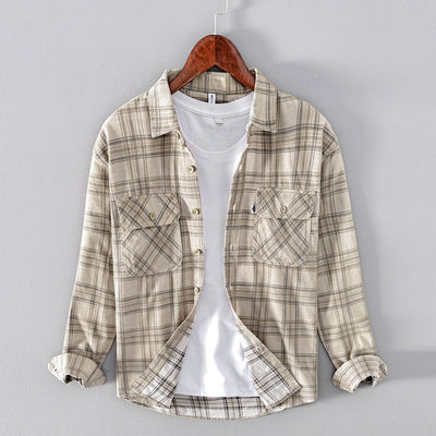 Camisa Casual de Cuadros en Pana de Algodón para Hombre - Image 2