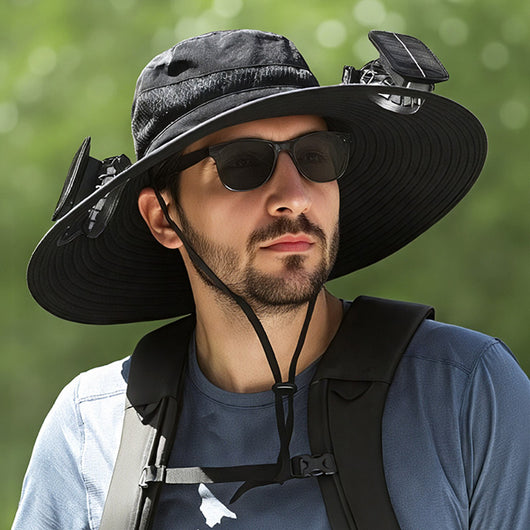 Gorra Pesquera con Ventilador Solar y Batería de Larga Duración - Image 10