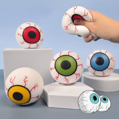 Pelota Antiestrés con Ojos de Horror - Juguete Sensorial Exprimible - Image 3