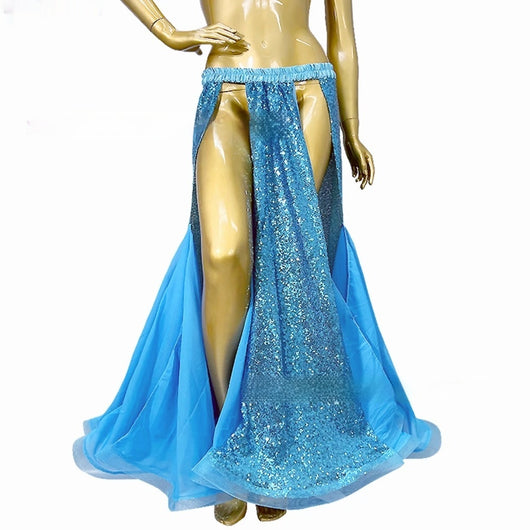 Falda de Baile con Lentejuelas y Abertura Elegante para Mujer - Image 18