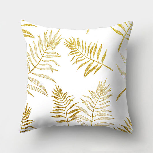 Almohada de Respaldo Flanela Dorada con Flores y Lentejuelas - Image 23