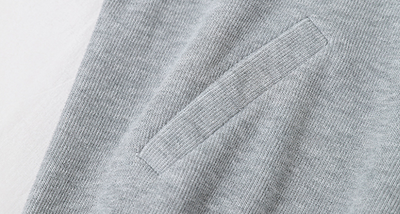 Sudadera Gris Cropped con Capucha para Mujer - Image 13