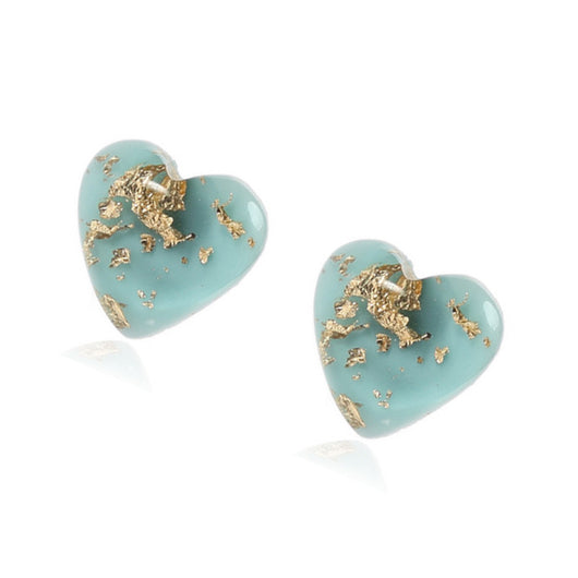 Aretes de Corazón en Turquesa Estilo Europeo y Estadounidense - Image 10